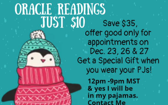 Pajama Party Holiday Sale ! Oracle Readings Just $10. with Sister Earth Creations Spiritual Selfcare