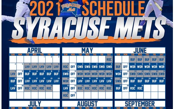 Syracuse Mets Schedule, Schedule