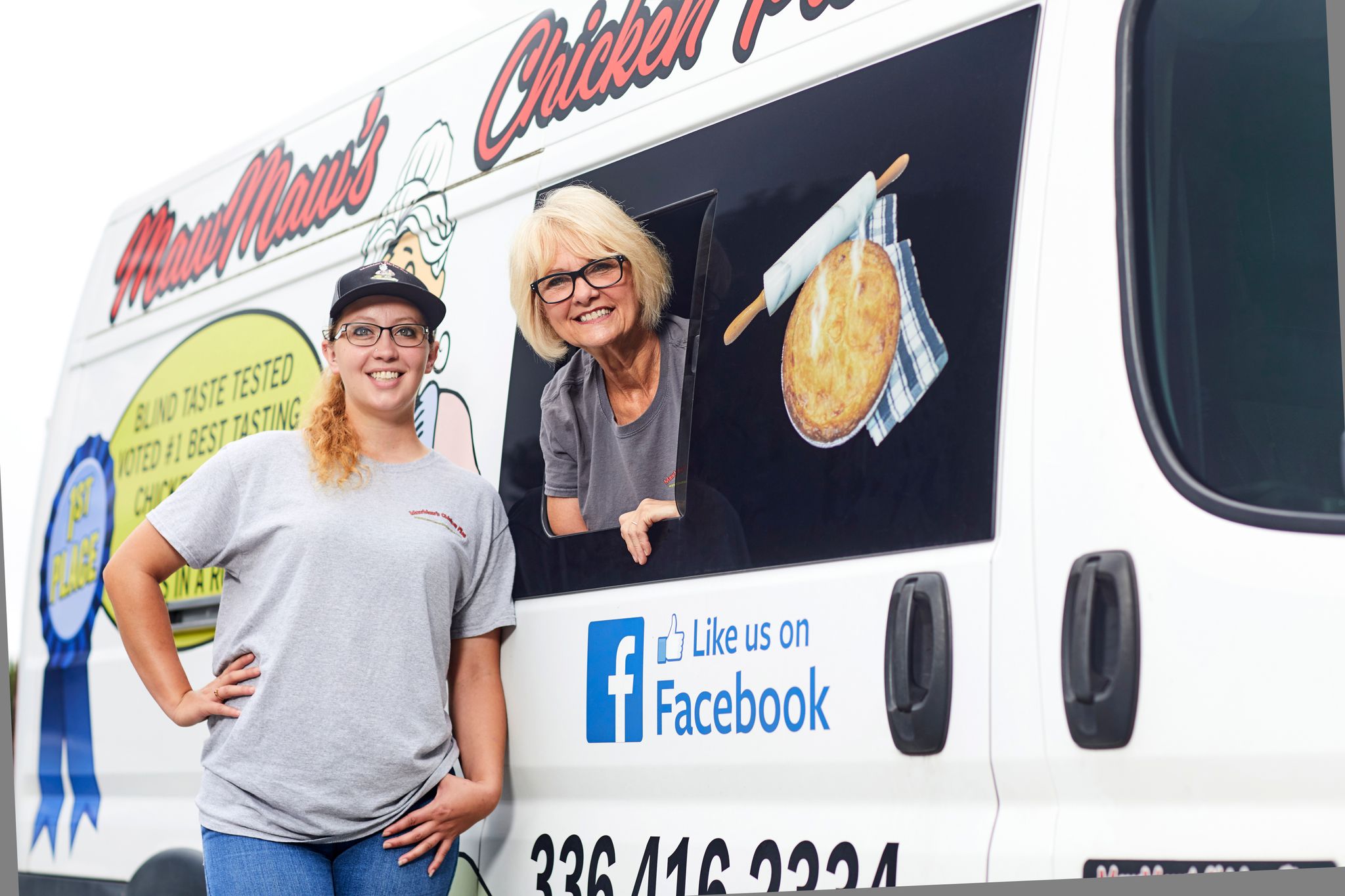 MawMaw's pie mobile with MawMaw's Chicken Pies