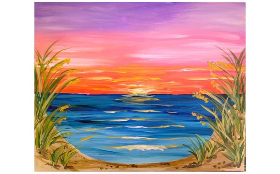 VAN GOGH VINO Sip & Paint (In-Studio) - Beach Sunset by Creative Color ...