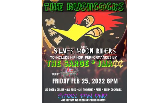 THIS FRIDAY ..THE BUSHCOCKS BAND /SILVER MOON RIDERS/ THE SARGE/ JMACC ...
