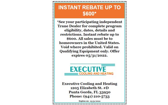 Instant Rebate Up To 600 By Executive Cooling And Heating In Punta 