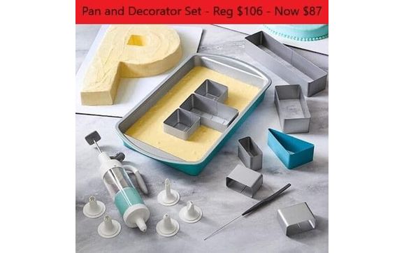 Numbers & Letters Cake Pan Decorating Set - On Sale Now! By Pampered ...