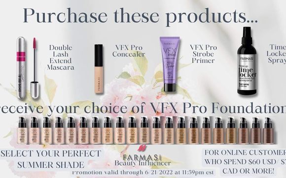 Free VFX PRO Foundation By Farmasi In Rainbow City Area Alignable