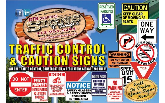 Traffic Control by RTK Signs & Designs in Mckeesport, PA - Alignable