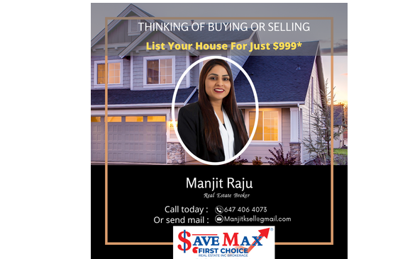 List Your House For Just $999* by Manjit Raju Real Estate Broker in ...