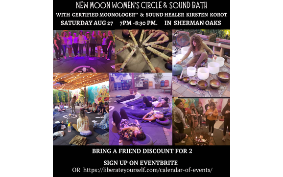 New Moon Women's Circle & Sound Bath by Kirsten Korot International ...