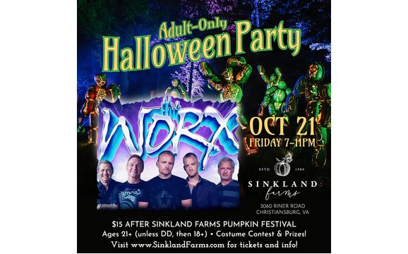 The WORX Band and Adult only Halloween Party with costume contest