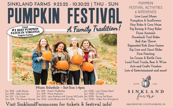 Sinkland Farms Pumpkin Festival by Sinkland Farms in Christiansburg, VA ...