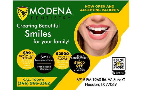 NEW PATIENT SPECIALS! By Modena Dentistry In Houston, TX - Alignable