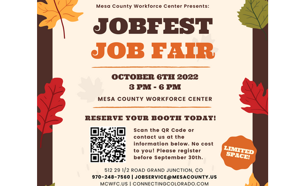 Free job fair booth! with Mesa County Workforce Center