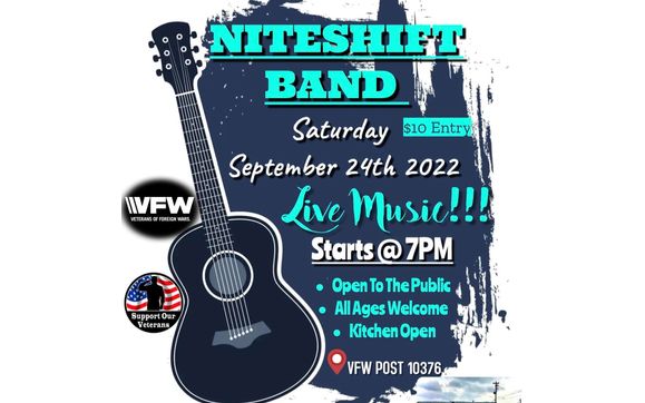 VFW Live Music 9 24 Niteshift Band By VFW Post Auxiliary 10376 In 