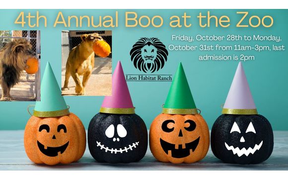 Fourth Annual Boo at the Zoo at the Lion Habitat Ranch by Lion Habitat