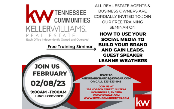 Free Training Seminar by Keller Williams Real Estate Tennessee ...