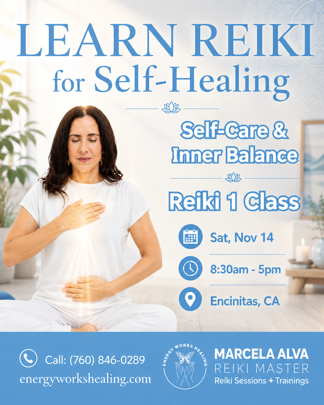 REIKI 1 TRAINING, Heal Yourself and Help Others. with Energy Works Healing