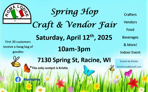 Spring Hop Craft and Vendor Fair by Usa Designs in Racine, WI - Alignable