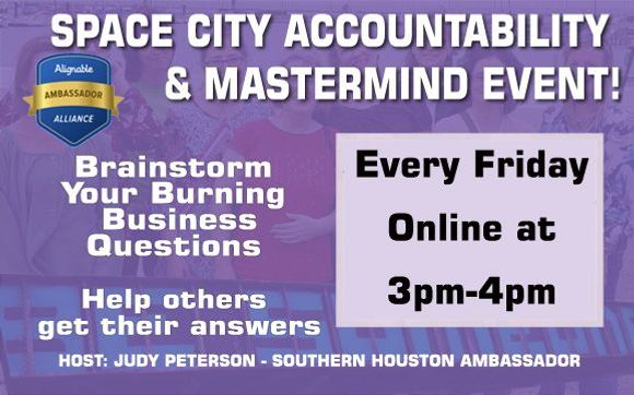 Space City Friday Weekly Mastermind & Accountability with Judy Peterson | Business Doula | Southern Houston Ambassador