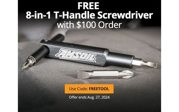 FREE 8-to-1 Screwdriver with AMSOIL Independant Dealer Rudy Hiebert