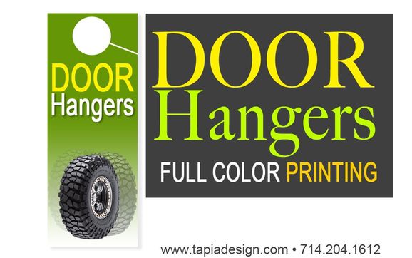 Door Hangers Flyers Printing in Anaheim CA Orange County CA with Tapia Design - Printing & Logo Design Services-Banners-Displays-Signs printing in Anaheim, California