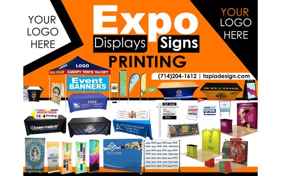 Expos Printing in Anaheim CA Expo Print Service Anaheim CA with Tapia Design - Printing & Logo Design Services-Banners-Displays-Signs printing in Anaheim, California