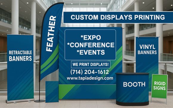 Expo Conference Tradeshow Printing Services Anaheim CA 92802 92804 with Tapia Design - Printing & Logo Design Services-Banners-Displays-Signs printing in Anaheim, California