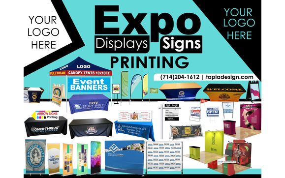 Printing Displays Tension Fabric Table Covers Fabric Banners Anaheim CA with Tapia Design - Printing & Logo Design Services-Banners-Displays-Signs printing in Anaheim, California