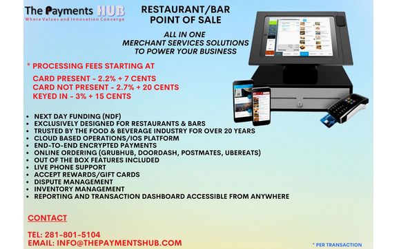Restaurant Point of Sale by The Payments Hub in Houston, TX - Alignable