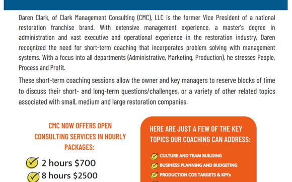 Business Management Consulting-Hourly Option  with Clark Management Consulting (CMC)