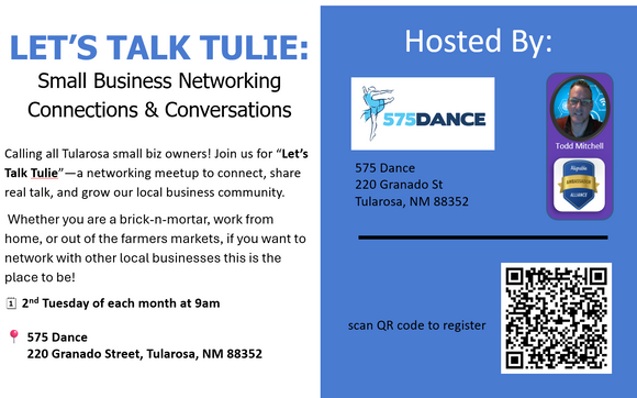 Tularosa In-Person Networking Event: LET’S TALK TULIE!