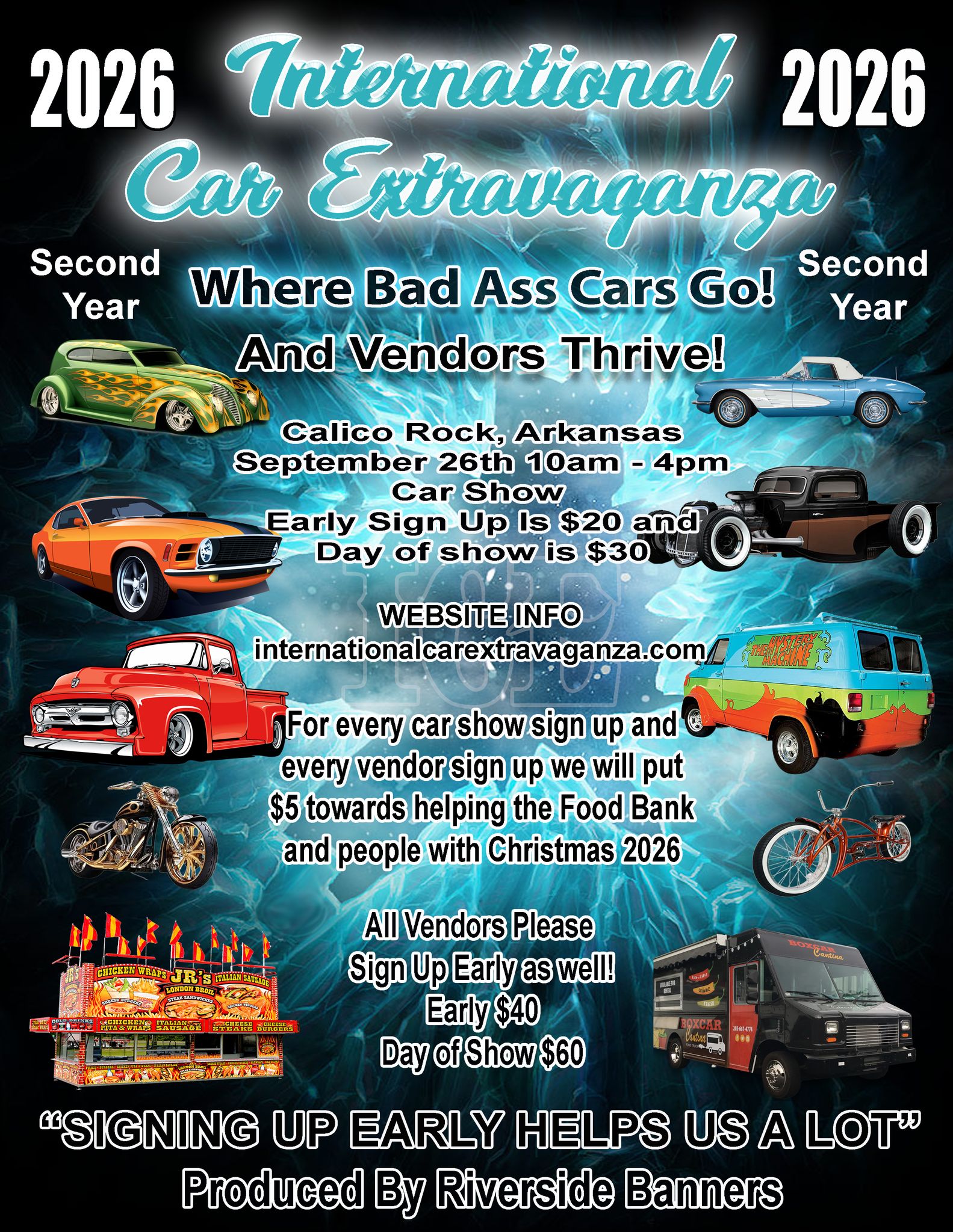 International Car Extravaganza with Riverside Banners