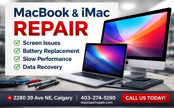 MacBook & iMac Repair in Calgary with A Laptop Repair Shoppe Calgary