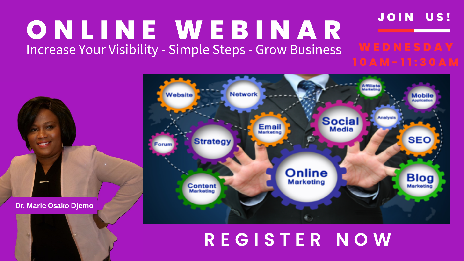 Webinar & Smart Connect - Learn How to Increase Visibility To Grow Your Business with Jodapris - Business Development Strategist - Ambassador of Champaign County & Surroundings