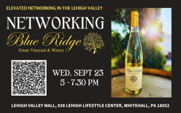 Networking at Blue Ridge Estate Vineyard & Winery at the Lehigh Valley Mall with Business Owners Trade Alliance / Ambassador Alignable Alliance of Lehigh Valley/Monroe/Berks