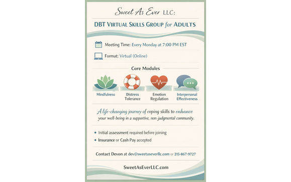 DBT group with Sweet As Ever Counseling and Consulting