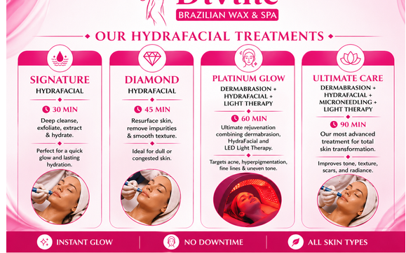 Your Glow Starts Here with Divine Brazilian Wax & Spa