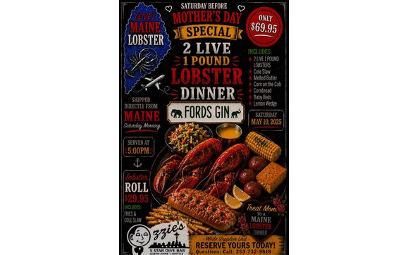 Ozzie’s Mother’s Day Weekend Lobster Feed with Ozzie's