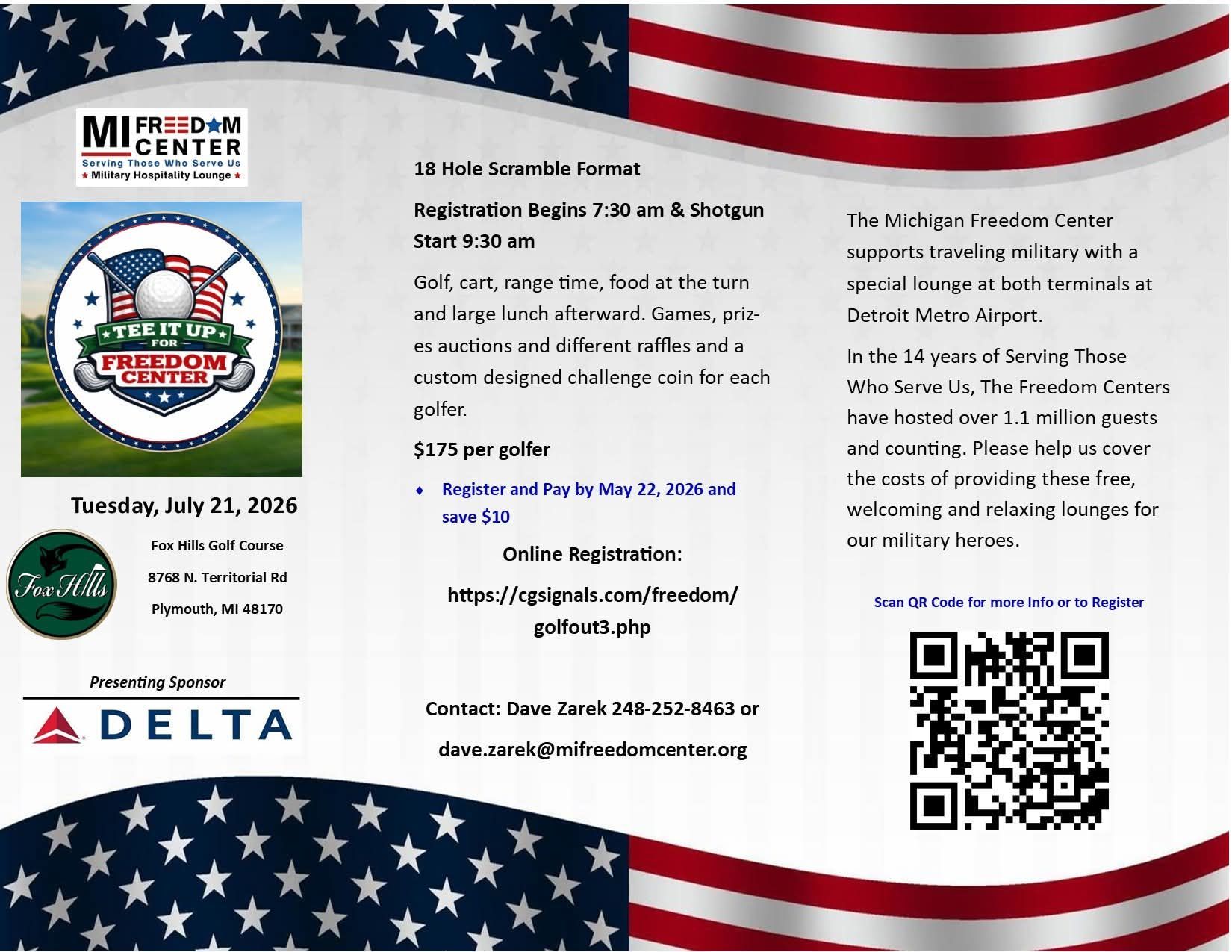 Tee It Up for Freedom Center Golf Outing with Livonia Lions Club & Michigan Freedom Center