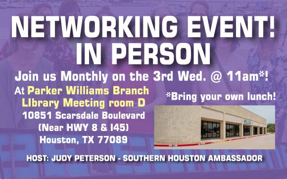 IN PERSON Networking Event - Pearland with The Business Doula | Ambassador | Business Person of the Year '23 -'25