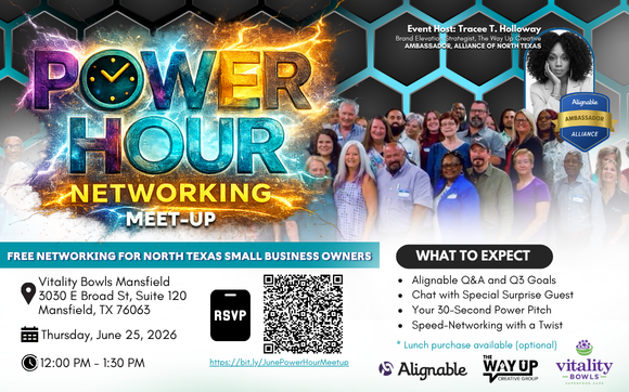 POWER HOUR Networking Meetup with The Way Up Creative Group LLC (Alignable Ambassador & 3x Local Business Person of the Year)