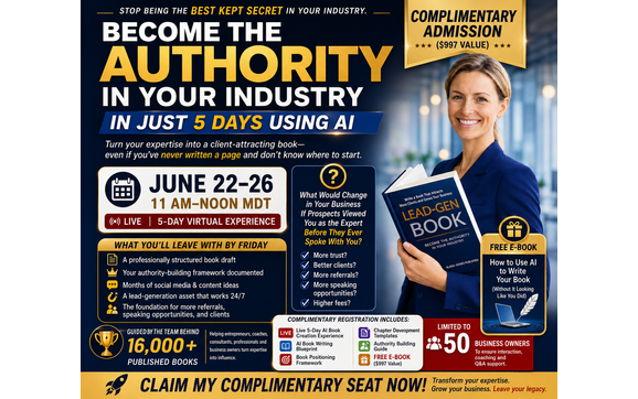 Stop Being the Best-Kept Secret in Your Industry: Create Your Authority Book in 5 Days with Innovate Ai Systems: Want 10+ Hours Back Every Week? AI + Human Potential Tools to Grow Faster Without Burnout.