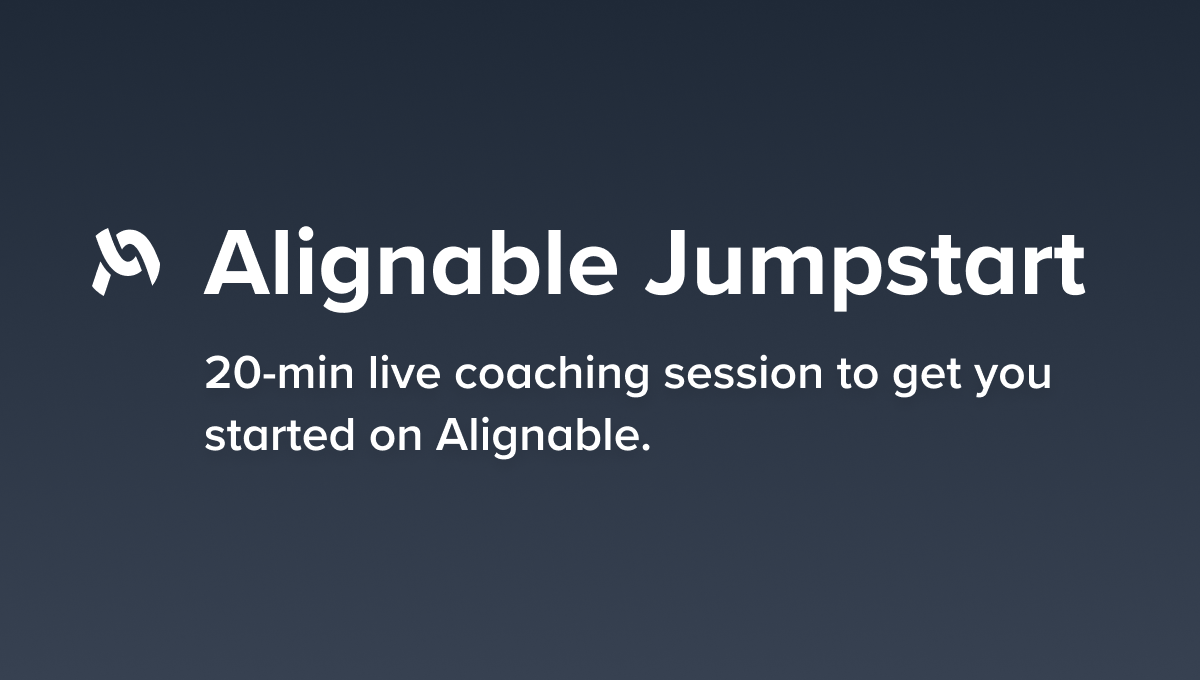 Alignable Jumpstart with Alignable Business Leader Programs