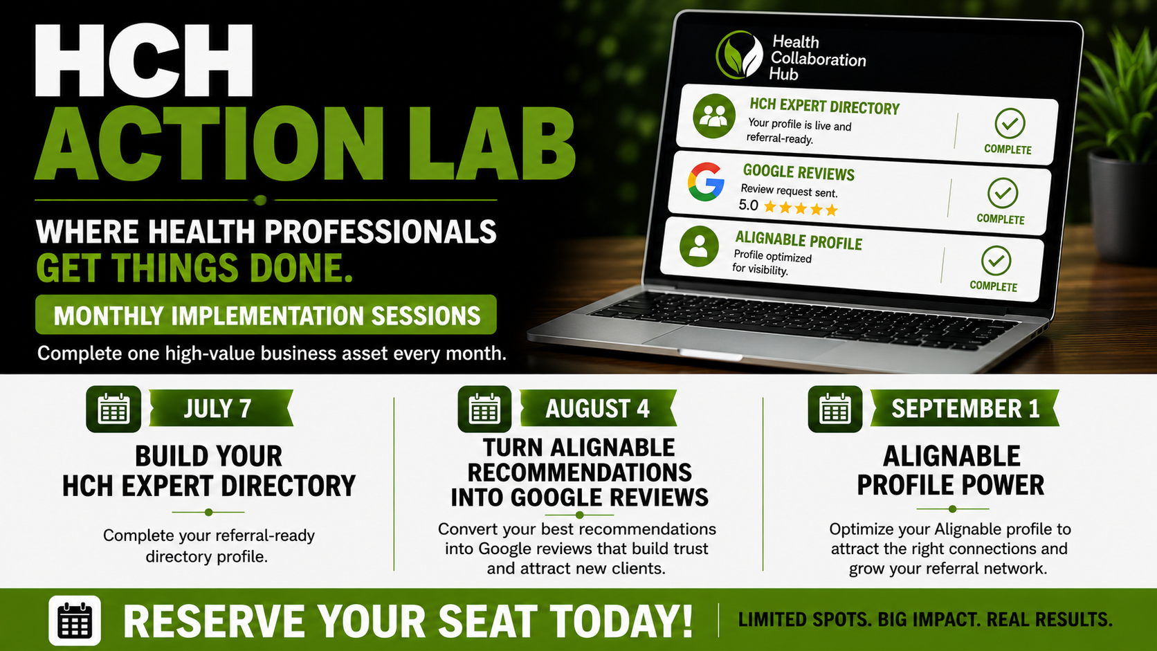 HCH Action Lab  Where Health Professionals Get Things Done. with Fit Living Academy 