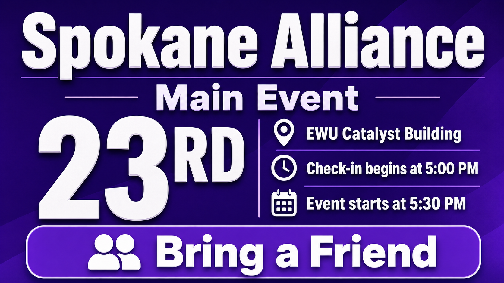 Spokane Alliance - Main Event - 23rd with Credit Fix JOE™