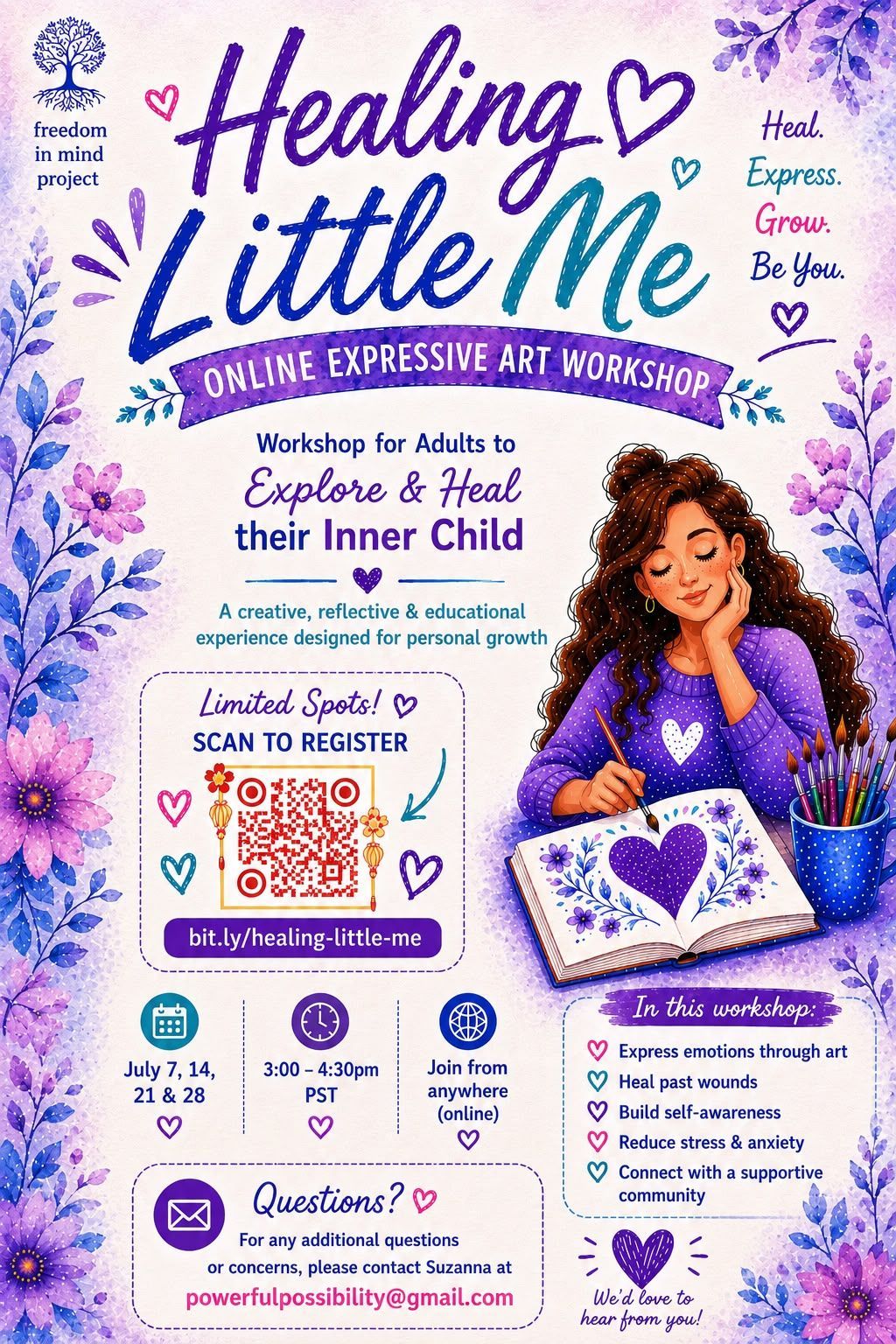 Healing Little Me Expressive Arts Workshop with Ellyn, the Expressive Arts Practitioner