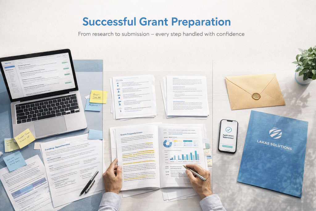 Funding opportunities often require strong applications. with Lakas Solutions