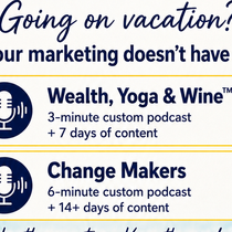 STAY TOP OF MIND WHEN ON VACAY with Chez Valerie llc