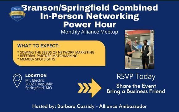 Branson/Springfield In-Person Network Power Hour with Inspiring & Empowering Wellness