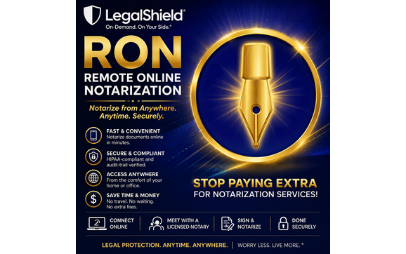 STOP PAYING THOSE HIGH NOTARIZAION FEES with LegalShield Independent Associate & Member