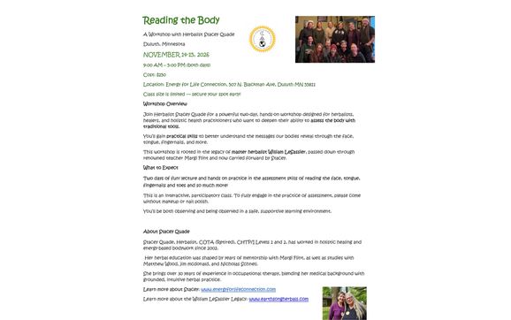 Reading the Body - Tongue, Face, Nail and Pulse assessment  with Energy for Life Connection