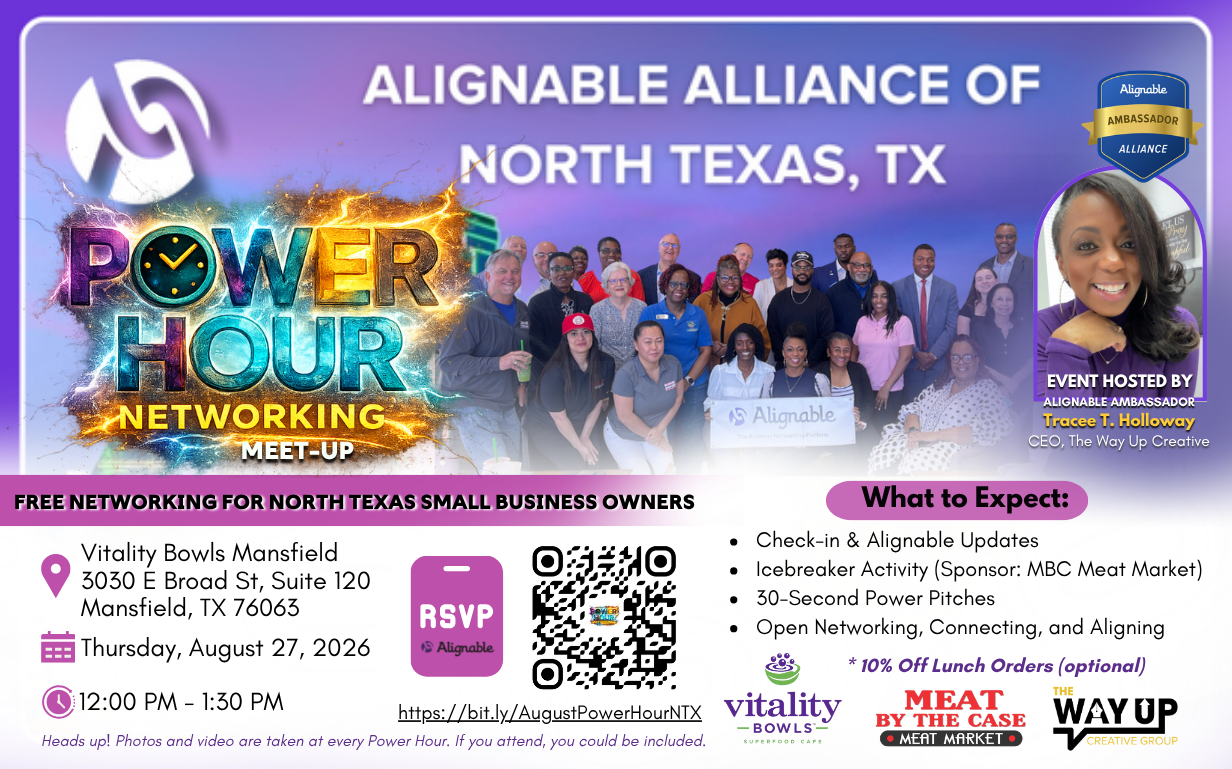POWER HOUR: Celebrate Your Summer Wins with The Way Up Creative Group LLC (Alignable Ambassador & 3x Local Business Person of the Year)